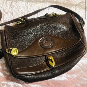 RARE Chocolate Crossbody Top Handle Dooney&Bourke